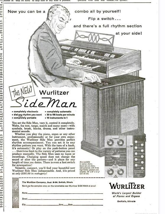 The Wurlitzer Sideman (The Billboard, May 1960)