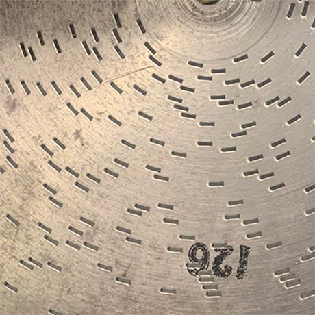 closeup of symphonium disk
